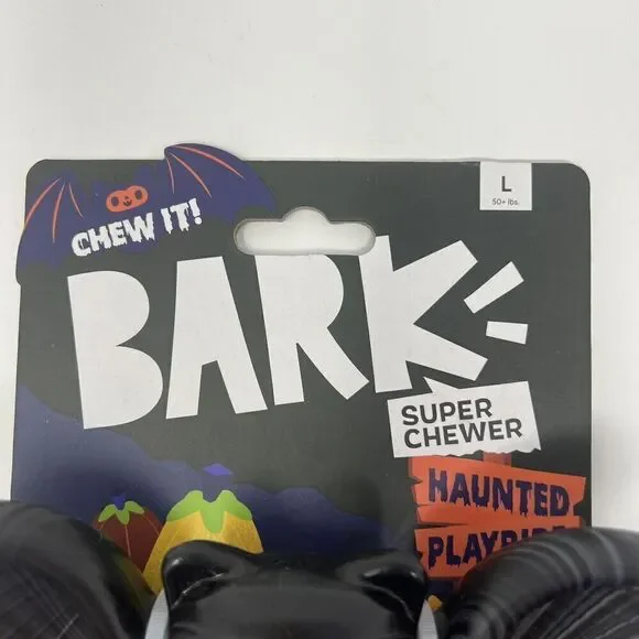 BARK SUPER CHEWER Dog BONE Bacon Flavor Dental LARGE WITH BONUS COLLAR SLIDE BOW - Picture 5 of 8